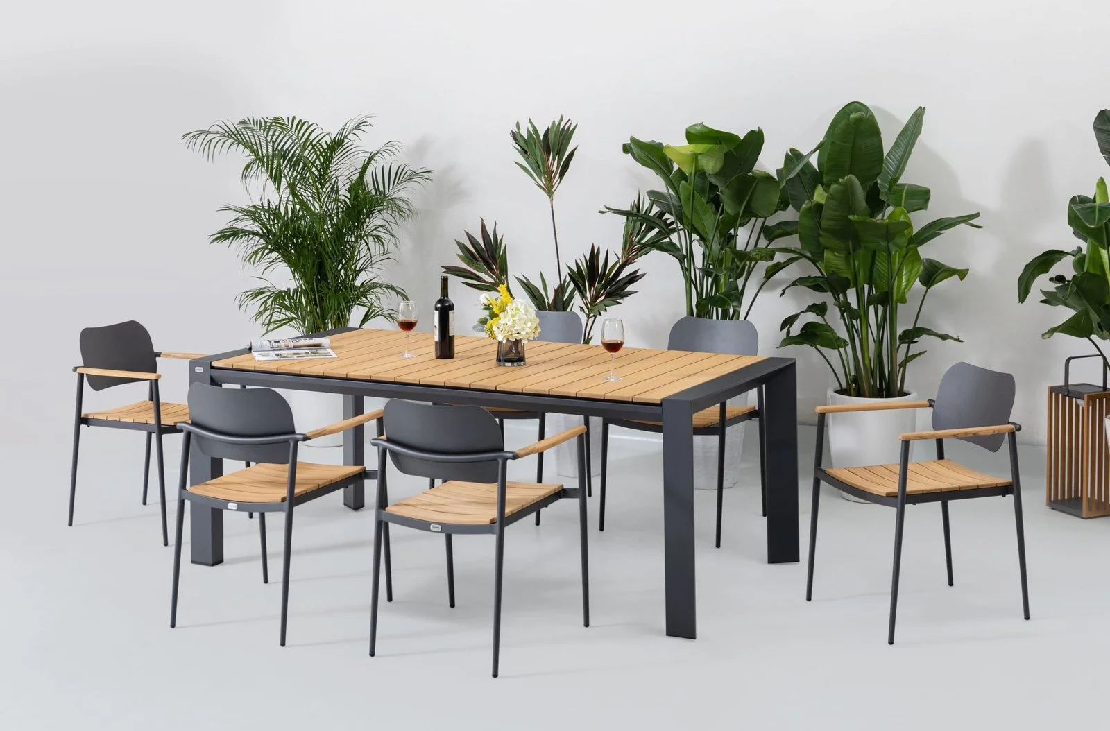 Noa Dining Extended Table 6seats Pier Set — View 2