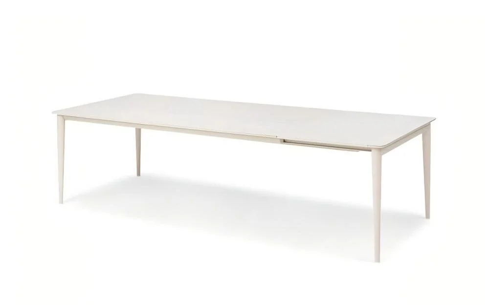 Extendable Aluminum Dining Table With Ceramic Top
